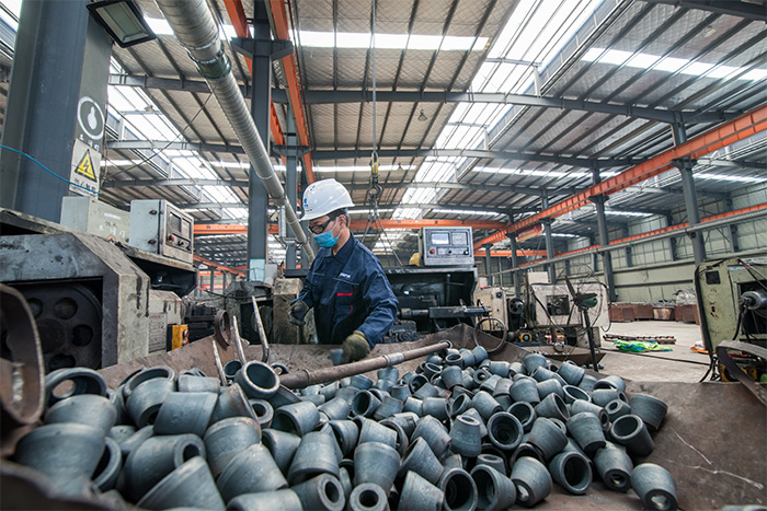 福安网架配件-锥头加工车间